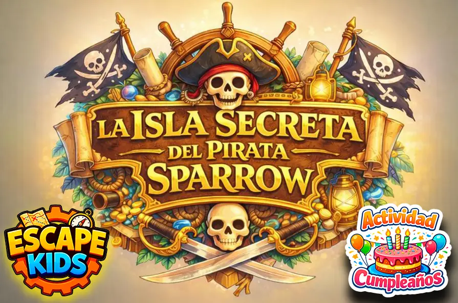 Escape Kids en A Coruña La Isla Secreta del Pirata Sparrow actividad infantil y cumpleaños para niños